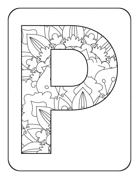 Coloriage De L Alphabet Coloriage De L Alphabet Des Fleurs Coloriage éducatif Vecteur Premium