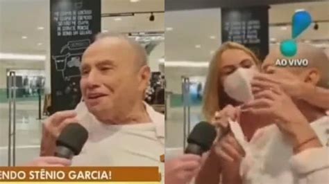 Stênio Garcia pede socorro em entrevista após ser puxado à força pela