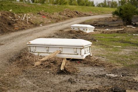 Caskets Vaults Still Displaced In Louisiana After Hurricane Ida