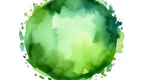 Circle Green Watercolor Green Watercolor Splash PNG Transparent