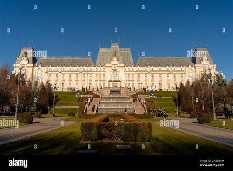 Palace Of Culture Iasi Romania 21 January 2023 Back Side View Of