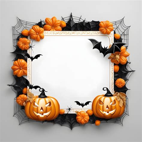 Premium Photo Halloween Background With Pumpkins Spiders And Bats