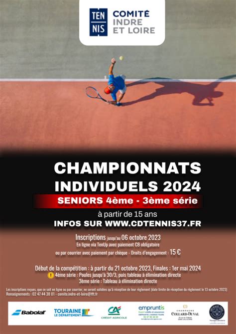 Championnats individuels Comité Départemental d Indre et Loire de Tennis