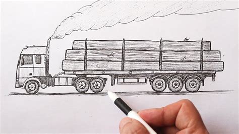 How To Draw Loading Truck