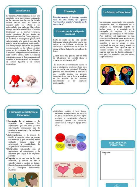 Triptico De Las Emociones Pdf Las Emociones Inteligencia