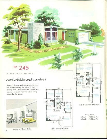 Midcentury House Plans Mid Century Modern House Plans Vintage House