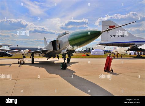 Moscow Russia Aug 2015 Supersonic Interceptor Su 15 Flagon