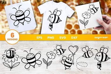 Bees Svg Bundle Gráfico Por Svgocean · Creative Fabrica