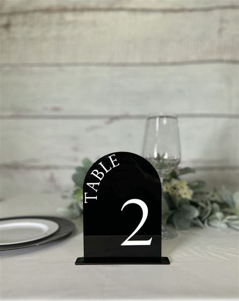 Arch 3d Table Numbers Acrylic Table Numbers Custom Table Numbers