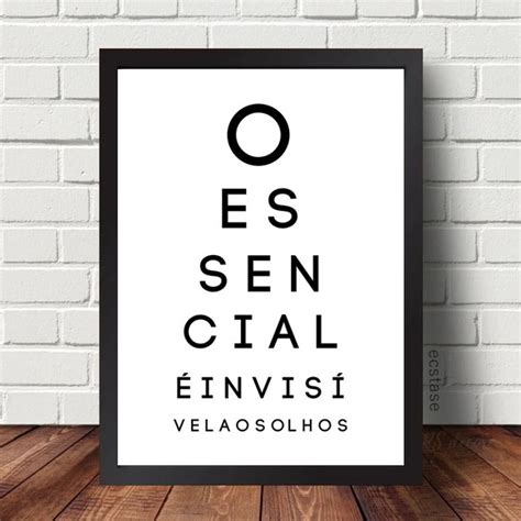 Quadro Decorativo Frase O Essencial é invisível aos olhos no Elo7 RSD