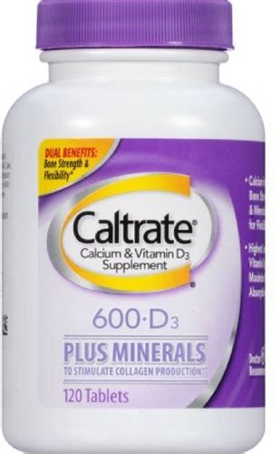 Caltrate 600 D3 Plus Minerals 120 Tablets Vitacost