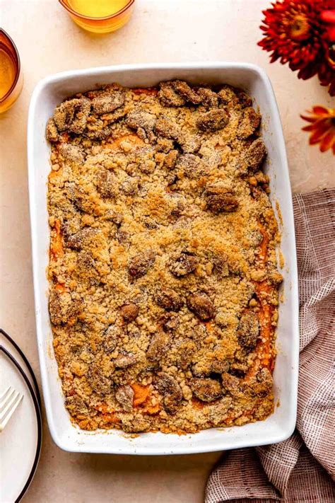 Creamy Make Ahead Sweet Potato Casserole with Streusel Topping