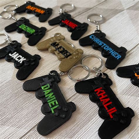 Game Controller Keychain Keyring Video Gamer D Printed Etsy Uk