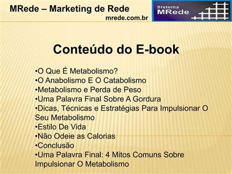 Como Impulsionar Seu Metabolismo Ppt