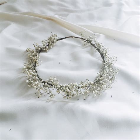 Cream Baby S Breath Flower Crown Baby S Breath Real Etsy Canada