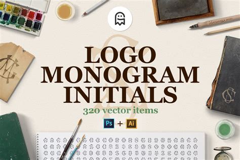 Logo Monogram Initials Graphic Ghost