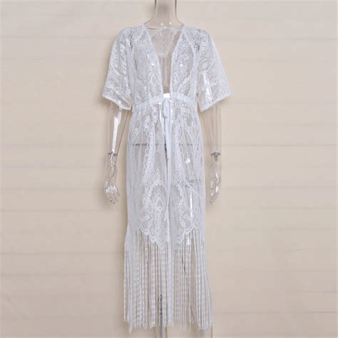 2018 New White Swimsuit Cover Up Summer Sexy Women Beachwear Cover Up