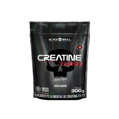 Creatina Turbo Black Skull 300g Energia Do Corpo