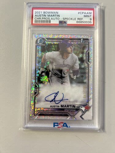 Bowman Chrome Austin Martin Speckle Refractor Auto Psa Ebay