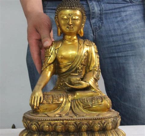 Tibet Buddhism Bronze Copper Gilt Sakyamuni Shakyamuni Tathagata Buddha