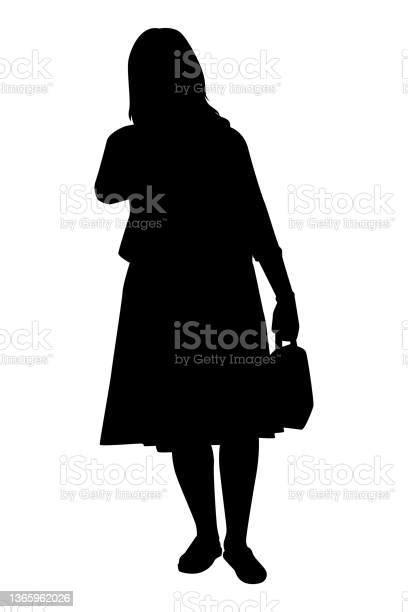 Woman Silhouette Vector Isolated On White Background向量圖形及更多人圖片 Istock