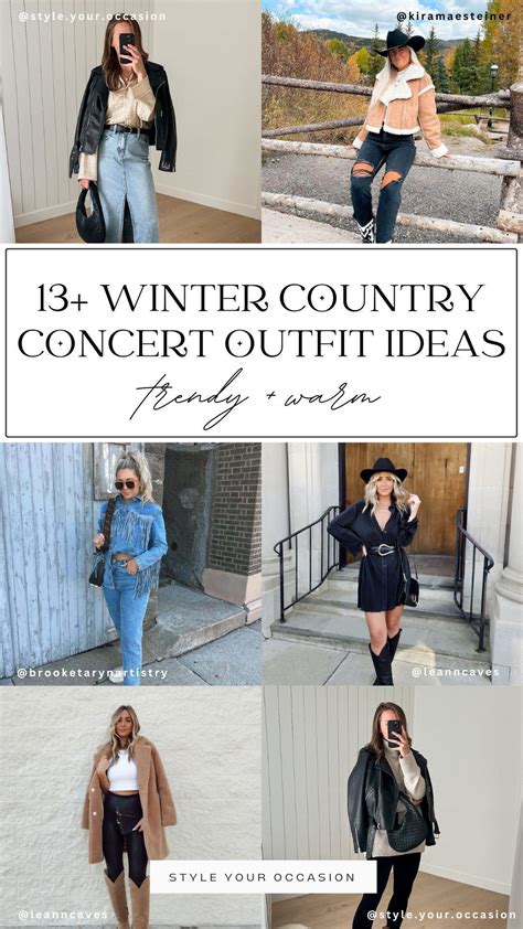 Chic Warm Winter Country Concert Outfit Ideas Festival