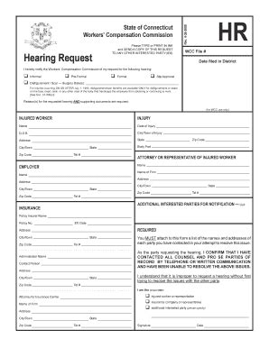 Fillable Online Hearing Request Please TYPE Or PRINT IN INK And SEND A