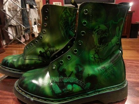 New Zombie Doc Martens Using A Uv Reactive Paint Look Really Cool Un