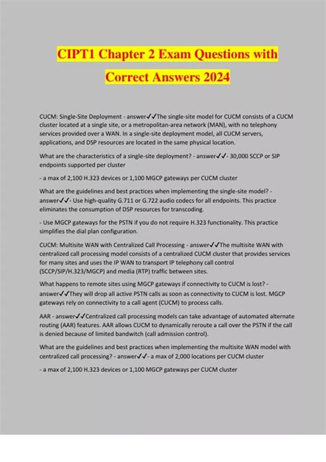 Cipt1 Chapter 2 Exam Questions With Correct Answers 2024 Certified