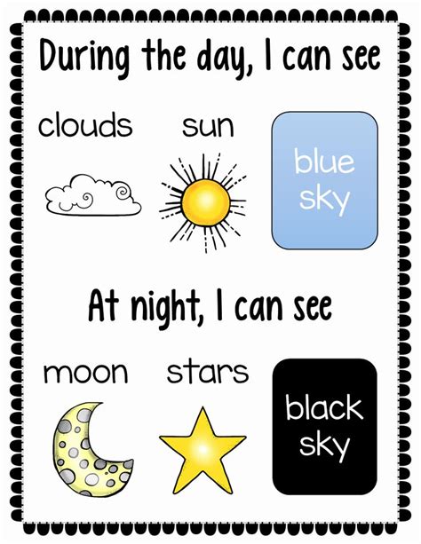 Daytime And Nighttime Activities Worksheets