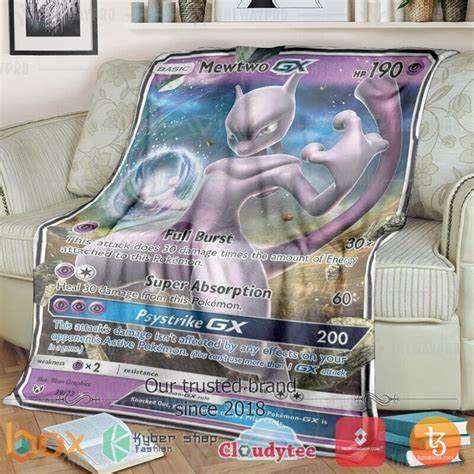 Pokemon Mewtwo Gx Blanket 2 Morequilt