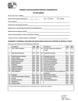 Fillable Online Medical Examinations Form Fax Email Print PdfFiller