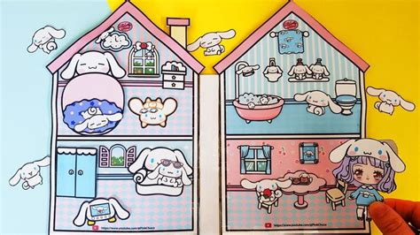 Cinnamoroll house Quiet Book 시나모롤 집 꾸미기 스퀴시북 핑크초코pinkchoco Paper doll