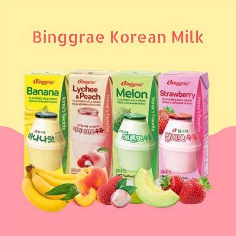 BINGGRAE BANANA STRAWBERRY LYCHEE PEACH MELON SUSU BINGGRAE SUSU PISANG