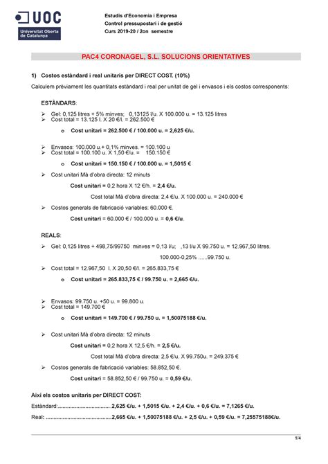 Control Pressupostari i de Gestió PAC4 Solucio Estudis dEconomia i
