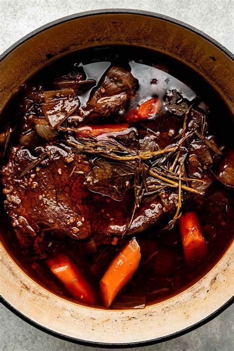 Meltingly Tender Red Wine Braised Beef