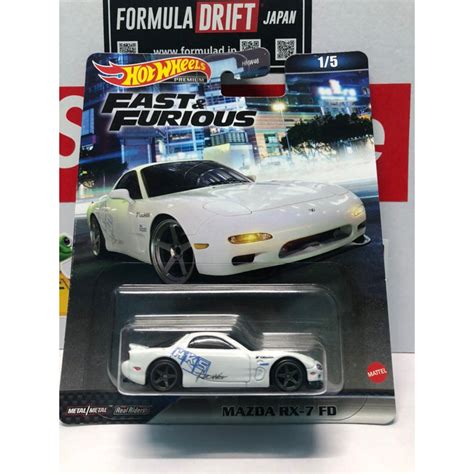 Hot Wheels Premium Fast Furious Mazda RX FD White HKS Japan Card Shopee Malaysia