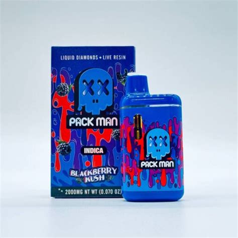Blackberry Kush Pack Man Disposable Pack Man Carts Shop