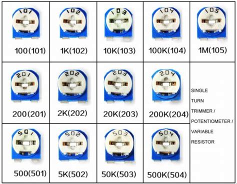 Rm Rm Vr K Ohm Potentiometer K Trimpot Trimpot K