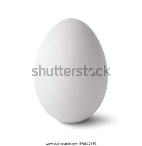 Single White Egg Isolated On White Stock Photo Edit Now 598812680