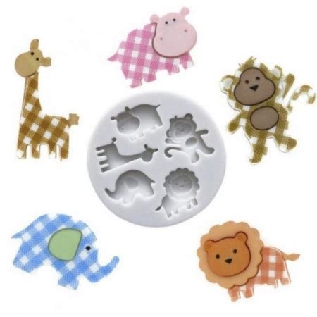 MOLDE SILICONE BEBE SAFARI CIA DO MOLDE