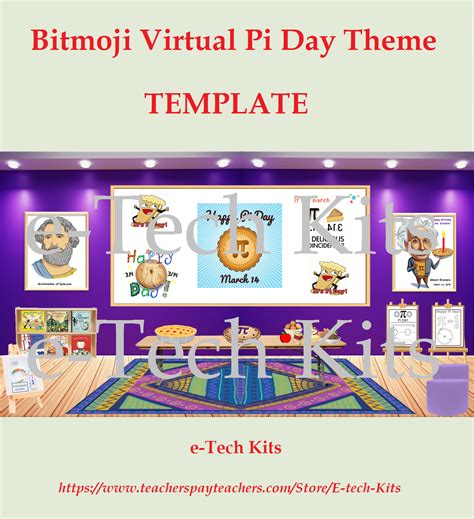 Virtual Pi Day Theme Classroom Template Pi Day Classroom Themes