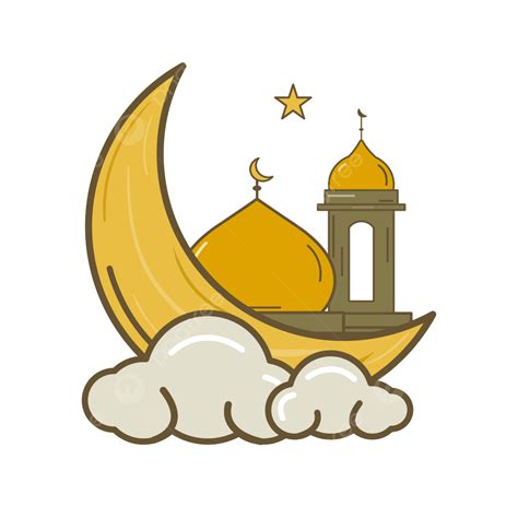 Eid Mubarak Mosque Vector Png Images Eid Mubarak Crescent And Mosque