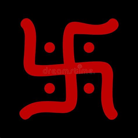 Hindu Swastika Vector Icon On White Background Flat Vector Hindu