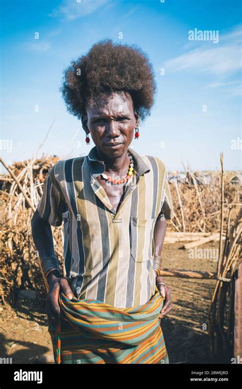 Omorate Omo Valley Ethiopia May 11 2019 Portrait Of Man From The