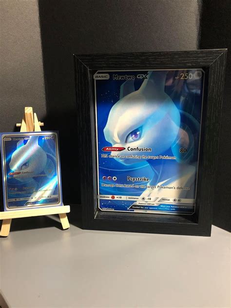 Custom Holographic Pokemon Card With Framed 5x7 Etsy