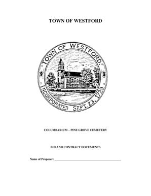 Fillable Online Westfordma Invitation To Bid Town Of Westford