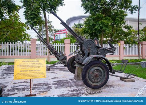 Anti Aircraft Machine Gun 145mm Used In Vietnam War In Quang Tri