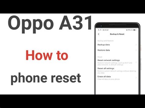 How To Phone Reset In Oppo A31 Phone Ko Reset Kaise Kare YouTube