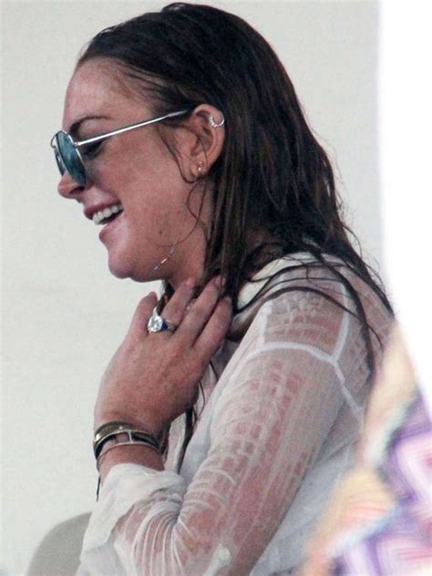 Lindsay Lohan White Bikini Candids In Greece 12thBlog